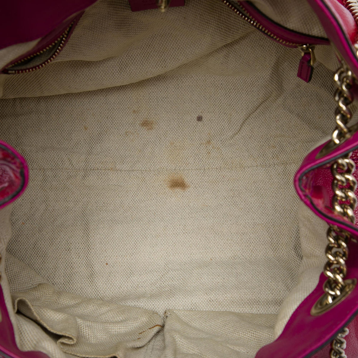 Gucci Medium Patent Soho Chain Tote