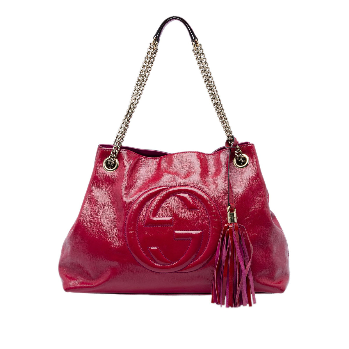 Gucci Medium Patent Soho Chain Tote