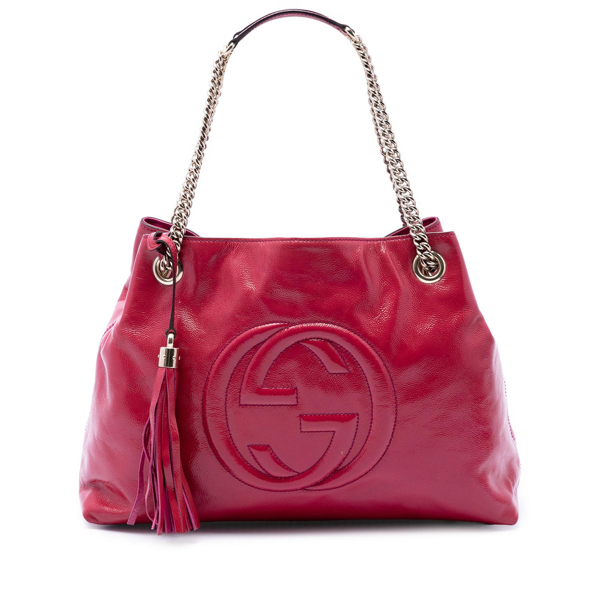 Gucci Medium Patent Soho Chain Tote