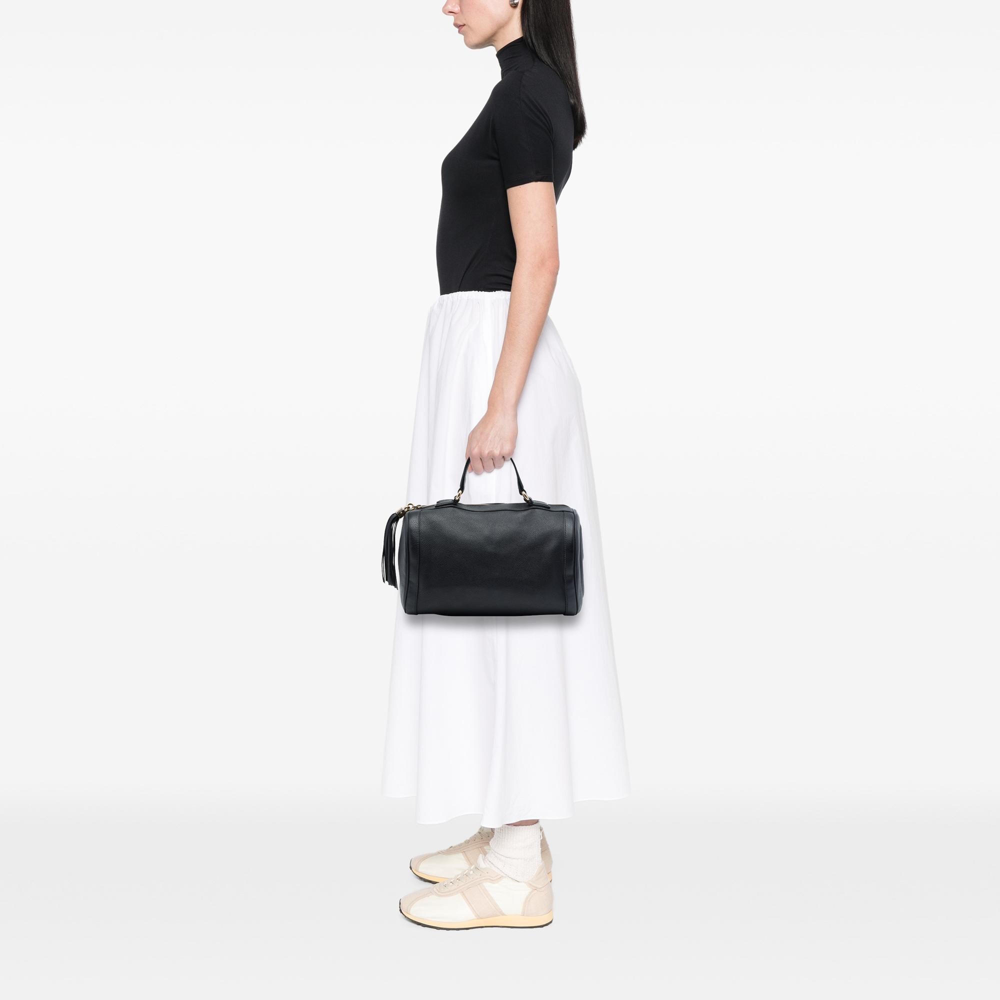 Gucci Medium Pebbled Calfskin Soho Boston Bag