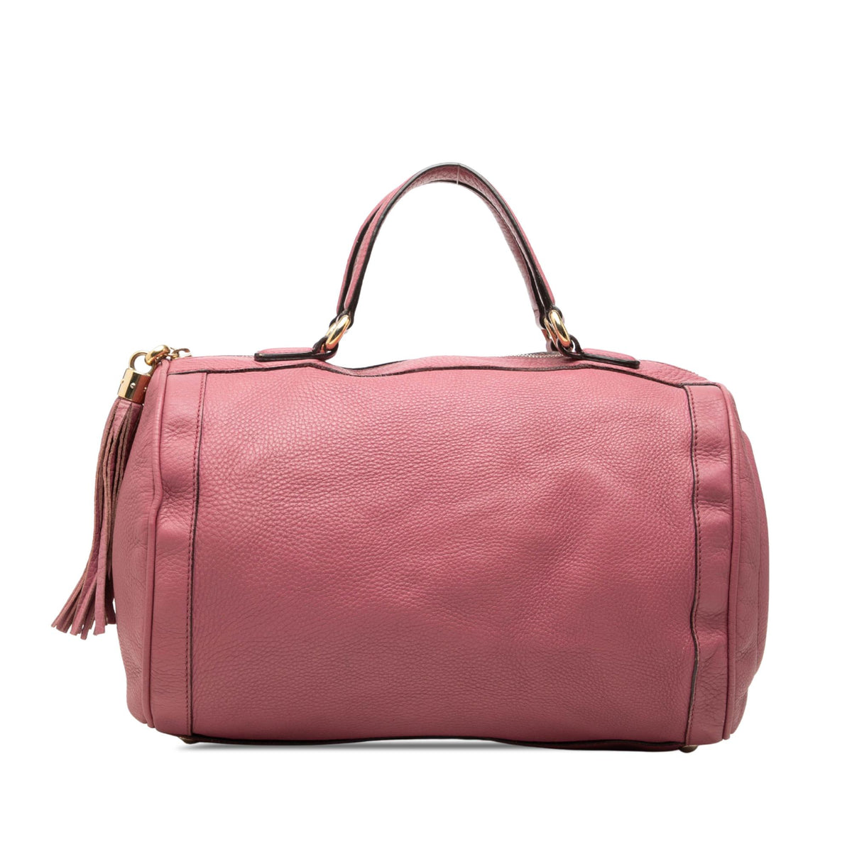 Gucci Medium Pebbled Calfskin Soho Boston Bag