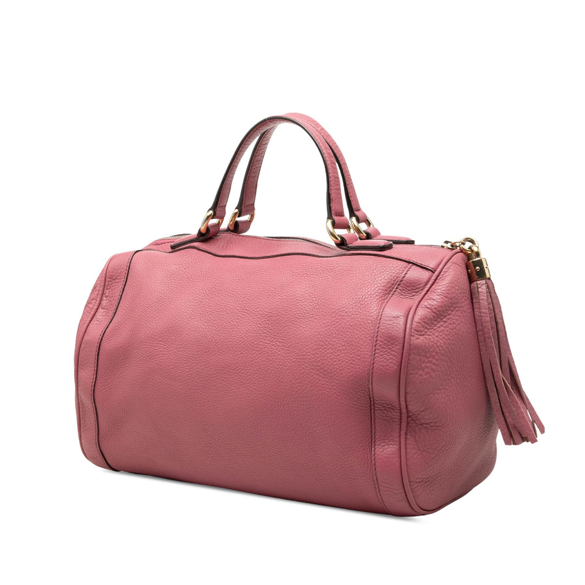 Gucci Medium Pebbled Calfskin Soho Boston Bag
