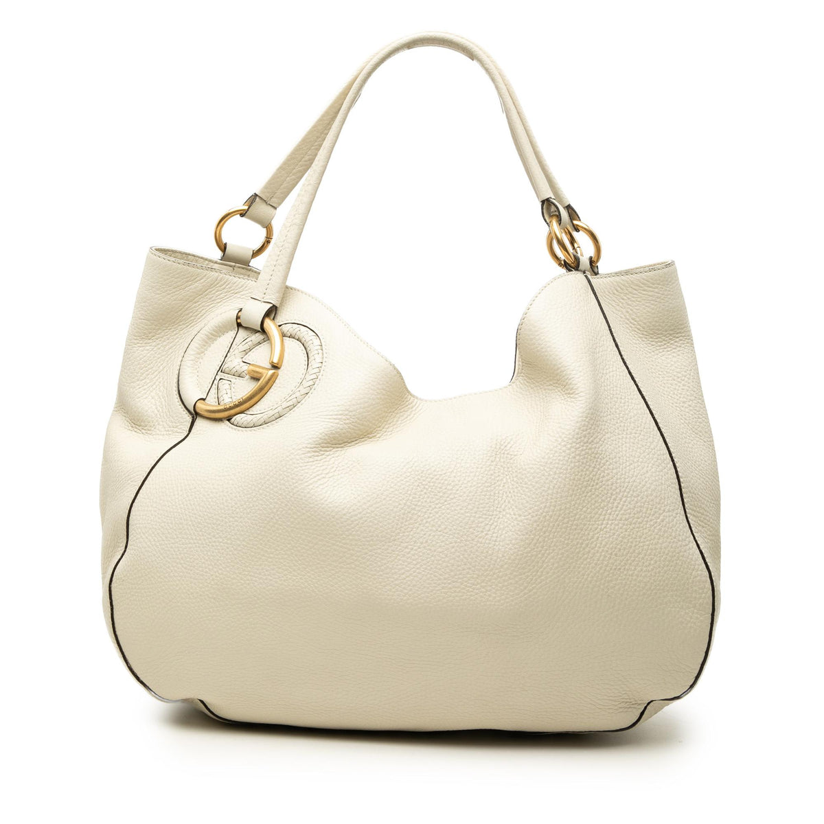 Gucci Medium Pebbled Calfskin Twill Tote