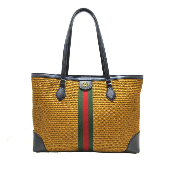 Gucci Medium Raffia Ophidia Tote Bag (SHG-prwlXI)