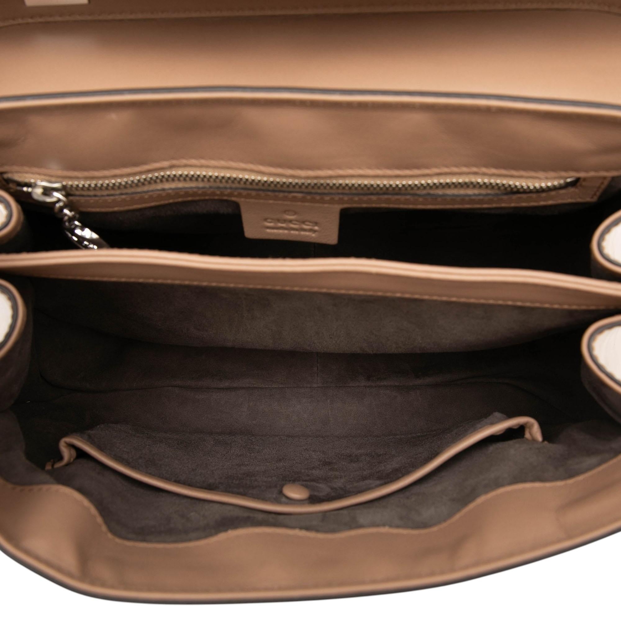 Gucci Medium Smooth Calfskin Bamboo Lady Lock Handbag