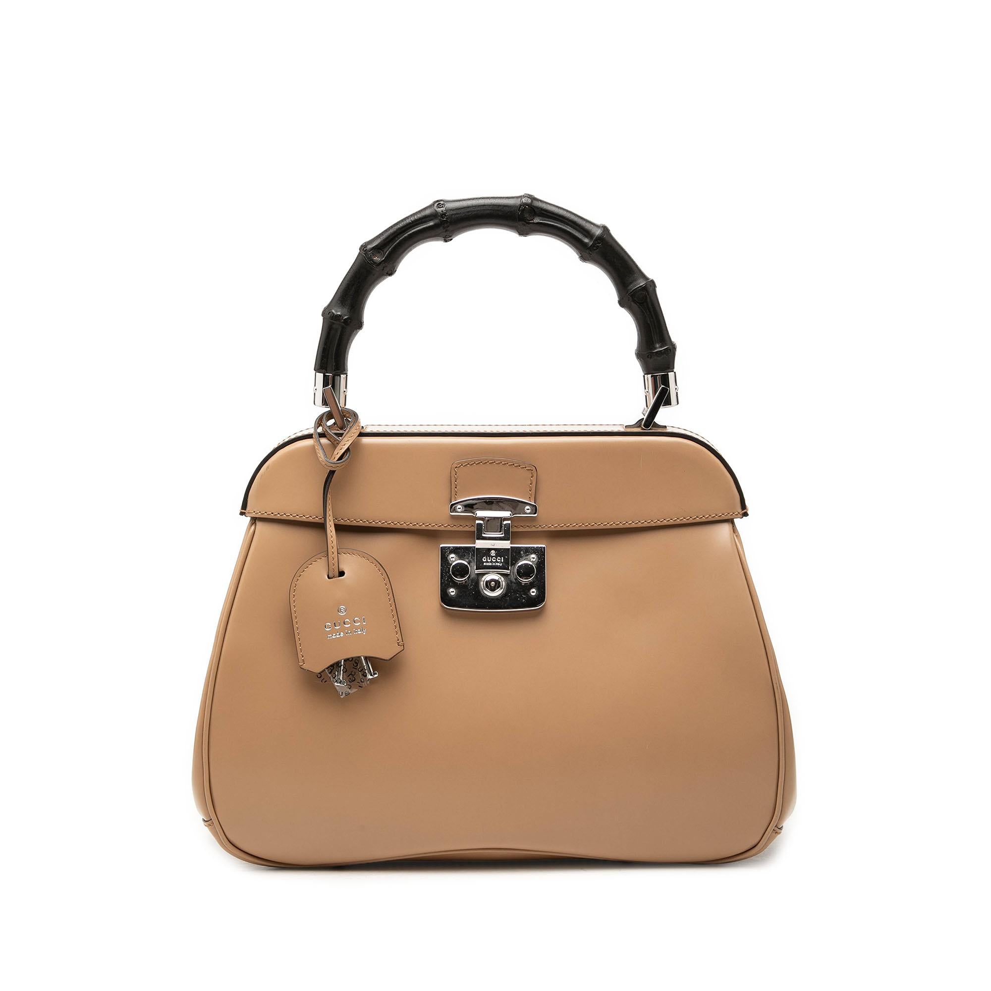Gucci Medium Smooth Calfskin Bamboo Lady Lock Handbag