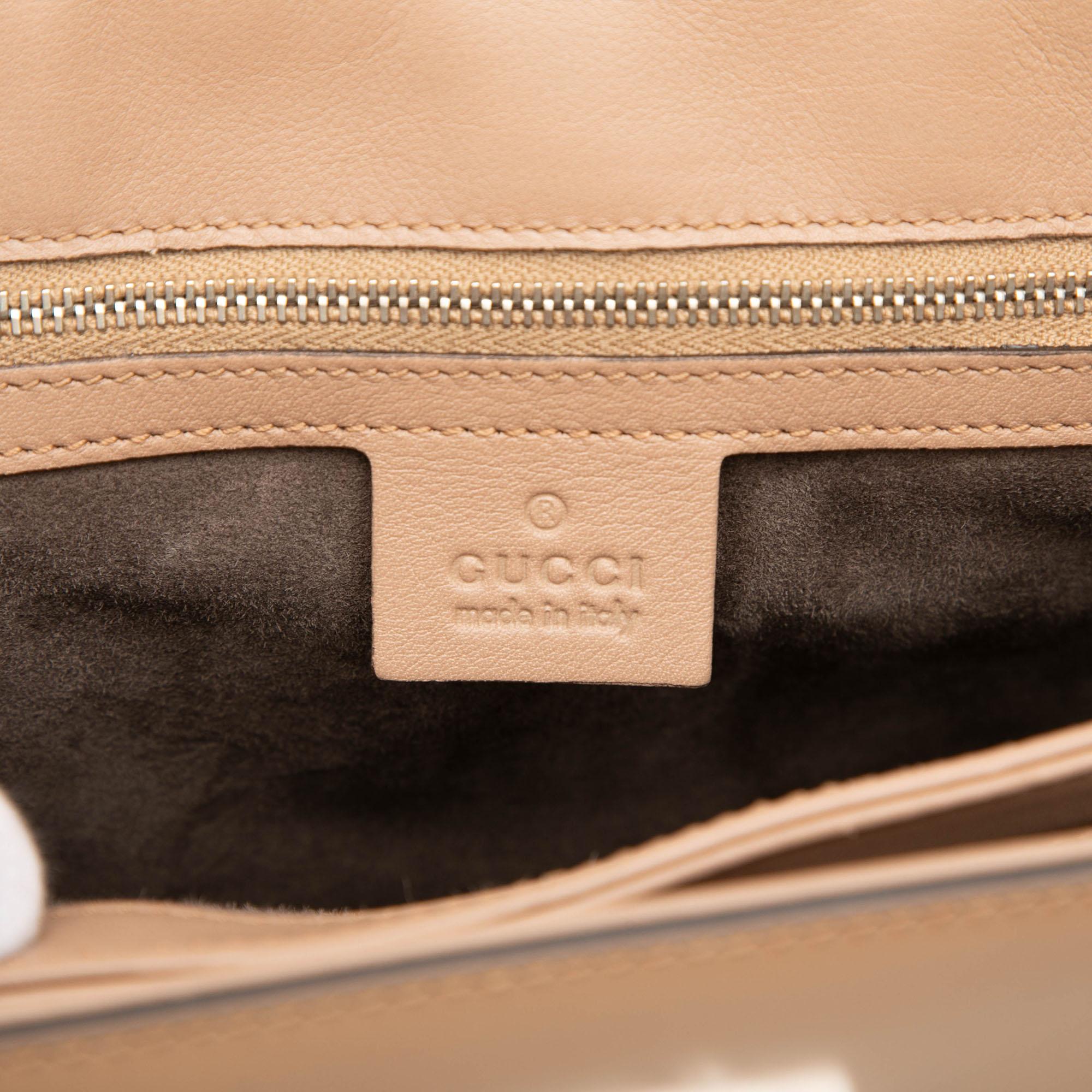 Gucci Medium Smooth Calfskin Bamboo Lady Lock Handbag