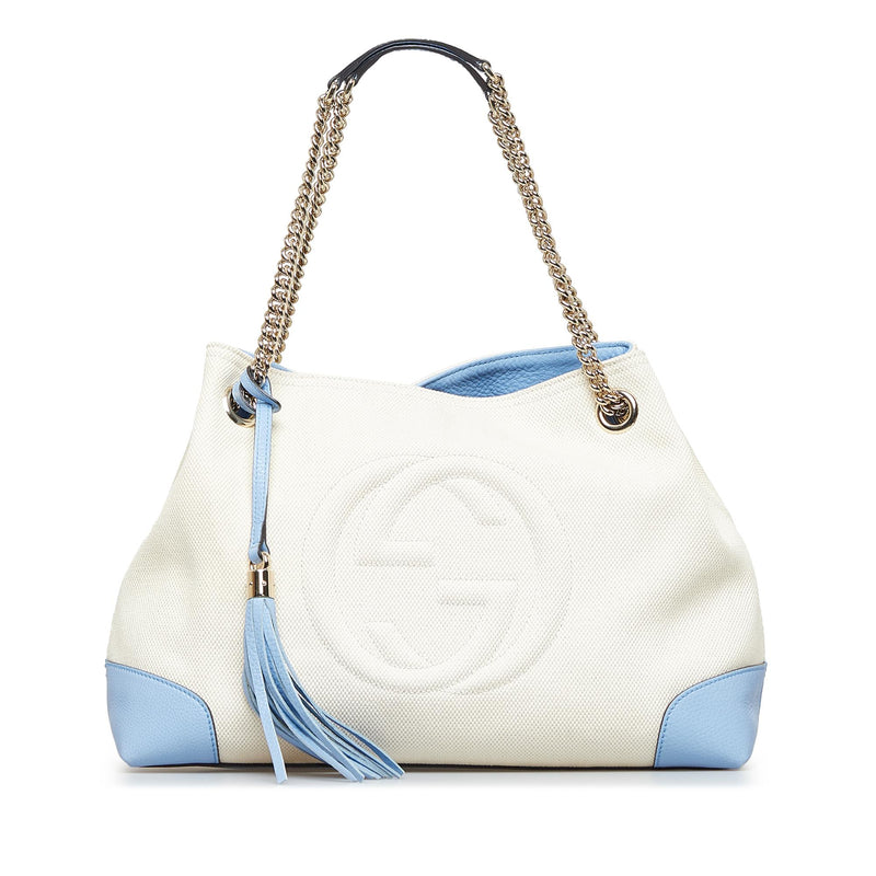Gucci Medium Soho Chain Tote Bag SHG F92qBE LuxeDH