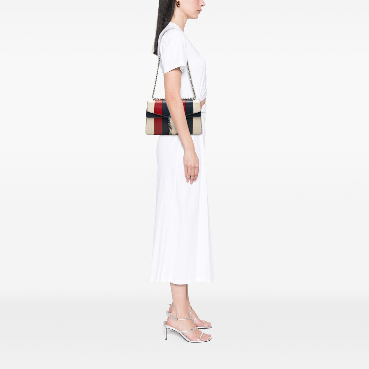 Gucci Medium Striped Calfskin Dionysus Shoulder Bag