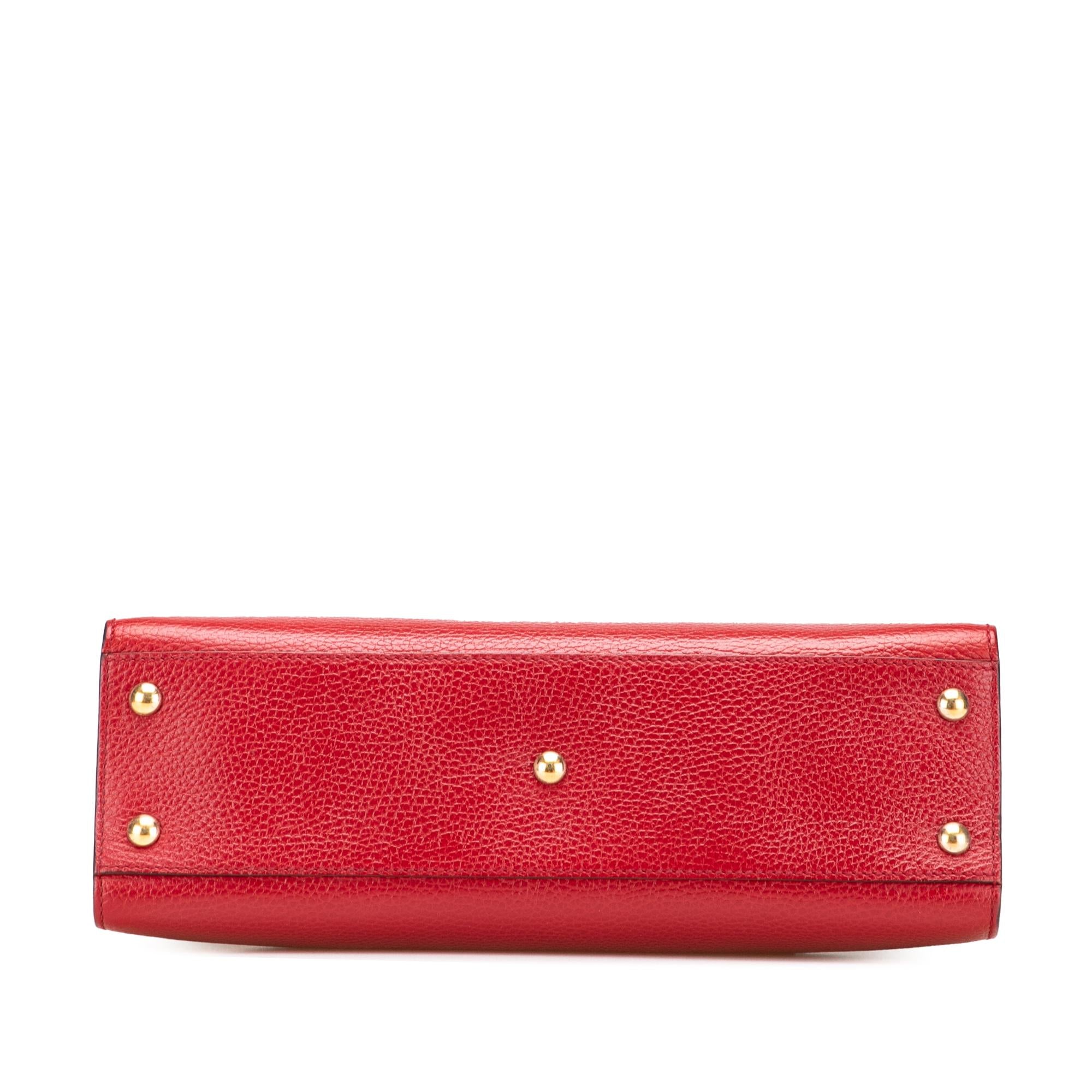 Gucci Medium Tricolor Pebbled Calfskin Soho Convertible Top Handle Bag