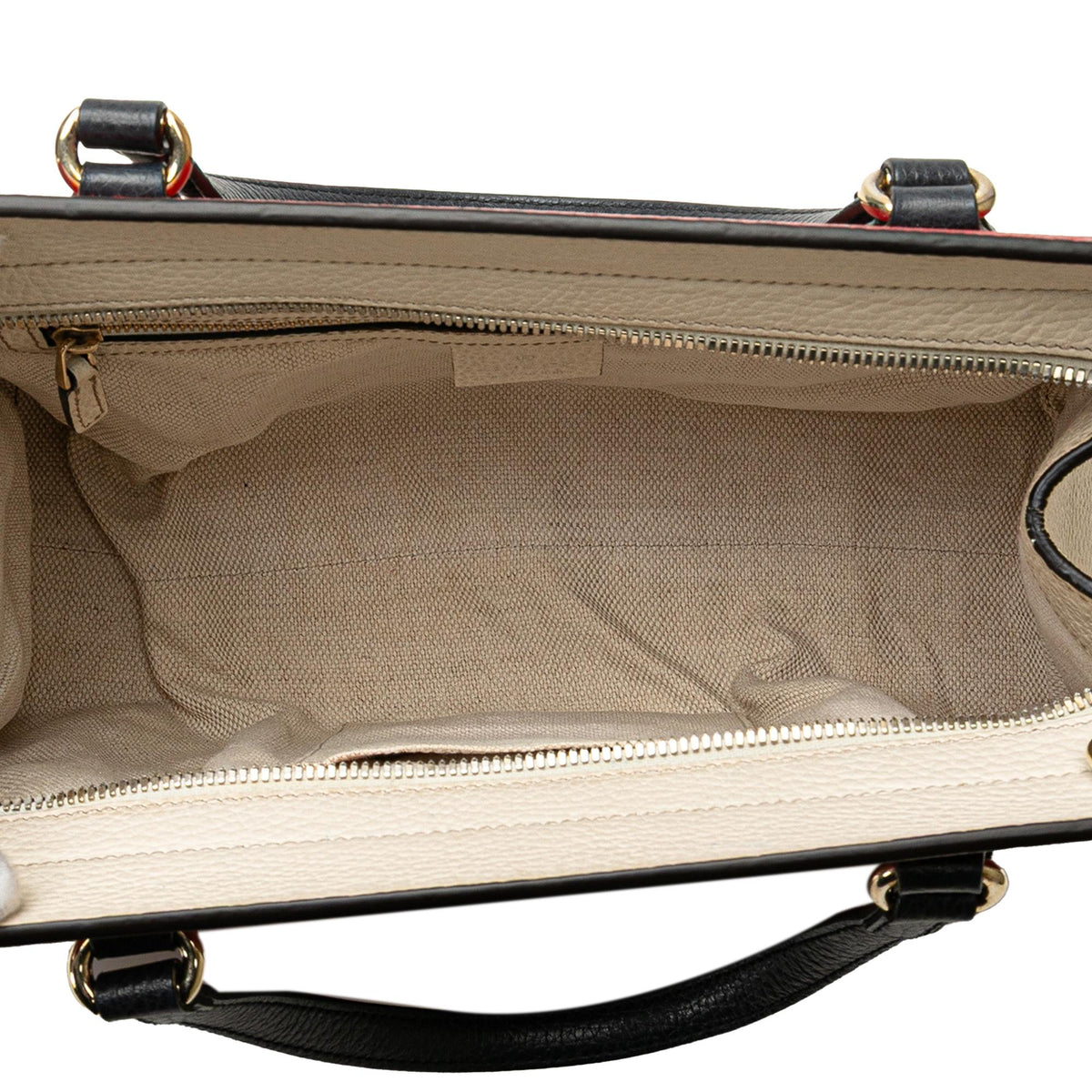 Gucci Medium Tricolor Pebbled Calfskin Soho Convertible Top Handle Bag