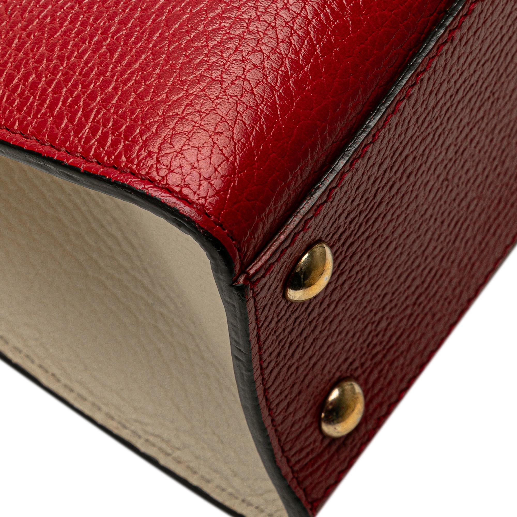 Gucci Medium Tricolor Pebbled Calfskin Soho Convertible Top Handle Bag