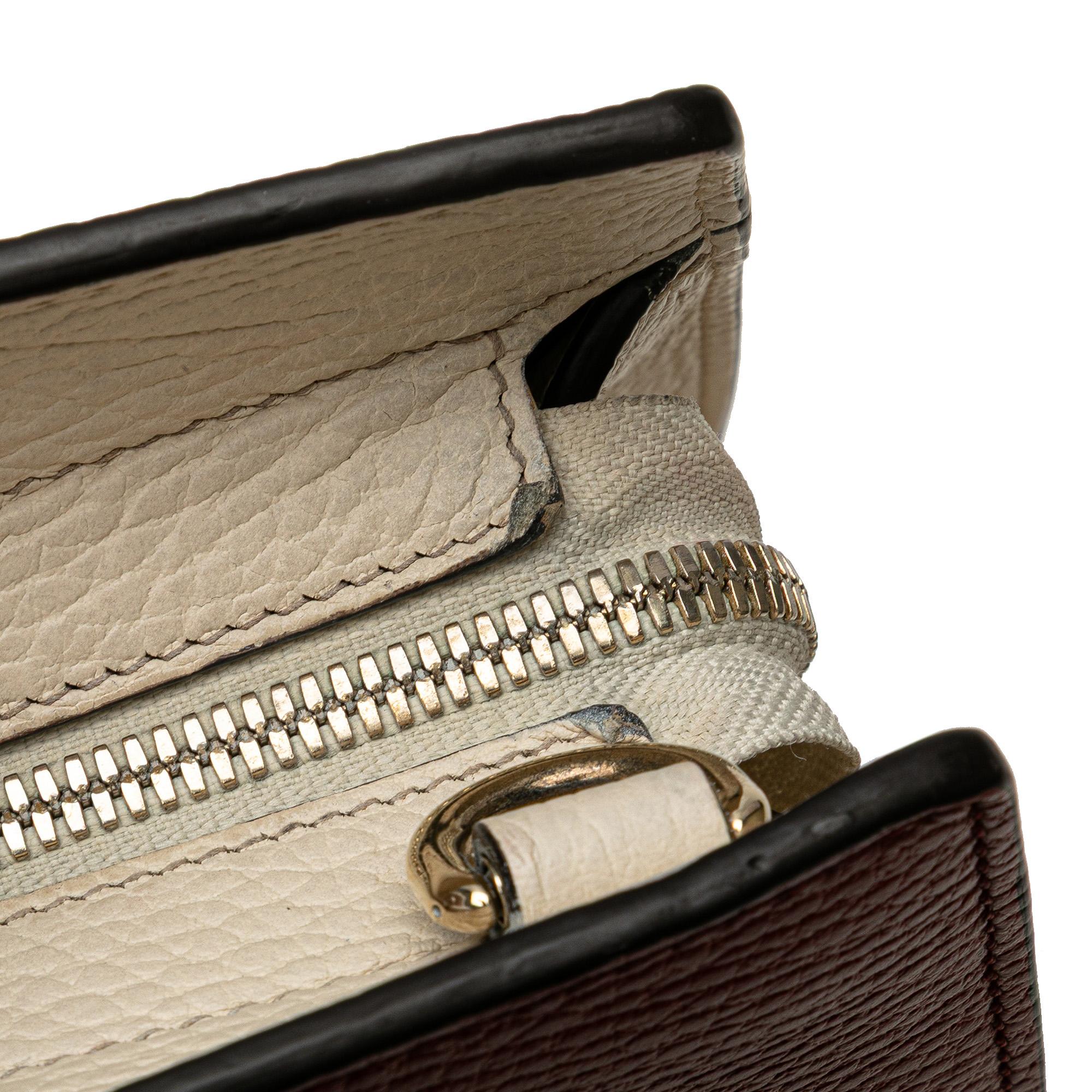 Gucci Medium Tricolor Pebbled Calfskin Soho Convertible Top Handle Bag