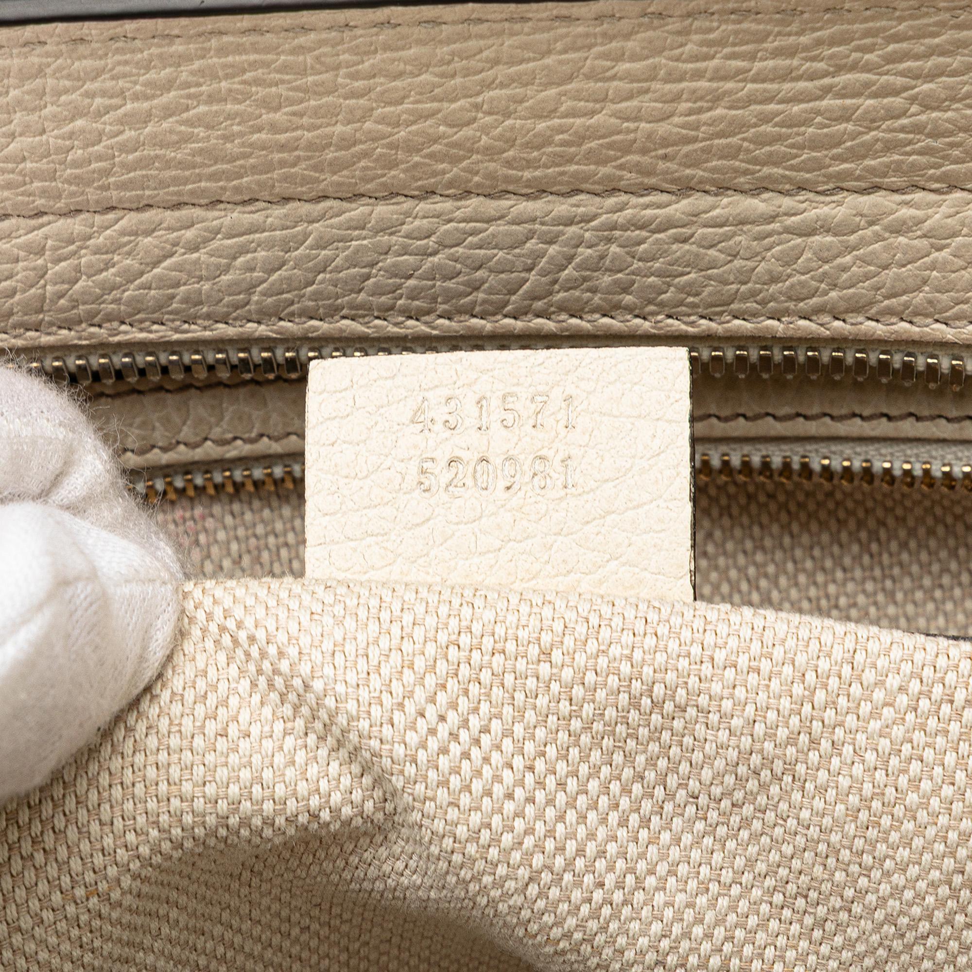 Gucci Medium Tricolor Pebbled Calfskin Soho Convertible Top Handle Bag