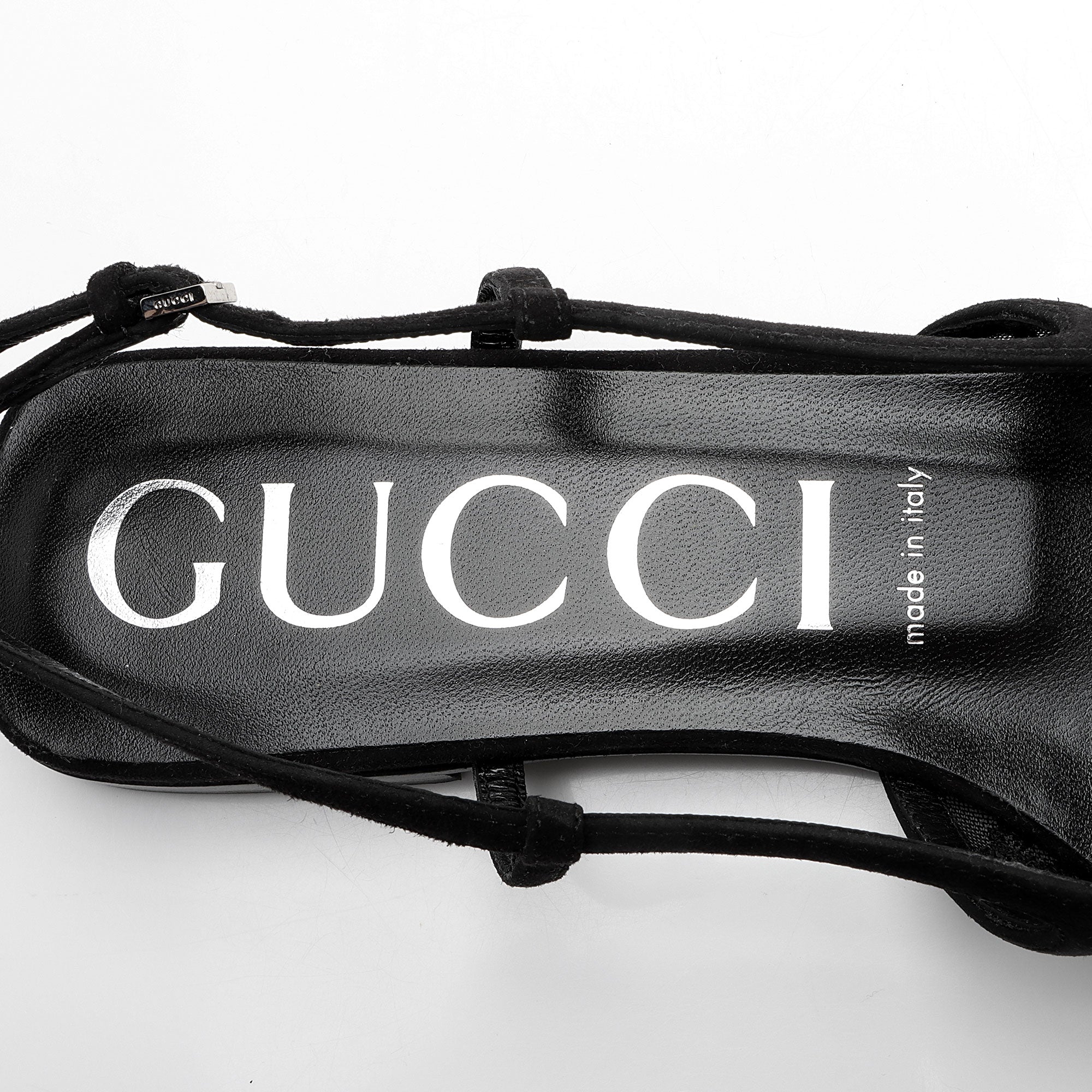 Gucci Mesh Crystal GG Slingback Ballet Flats - Size 9.5 / 39.5