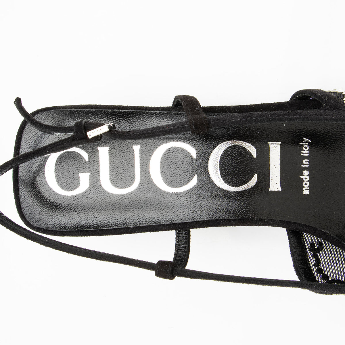 Gucci Mesh Crystal GG Slingback Pumps - Size 8.5 / 38.5