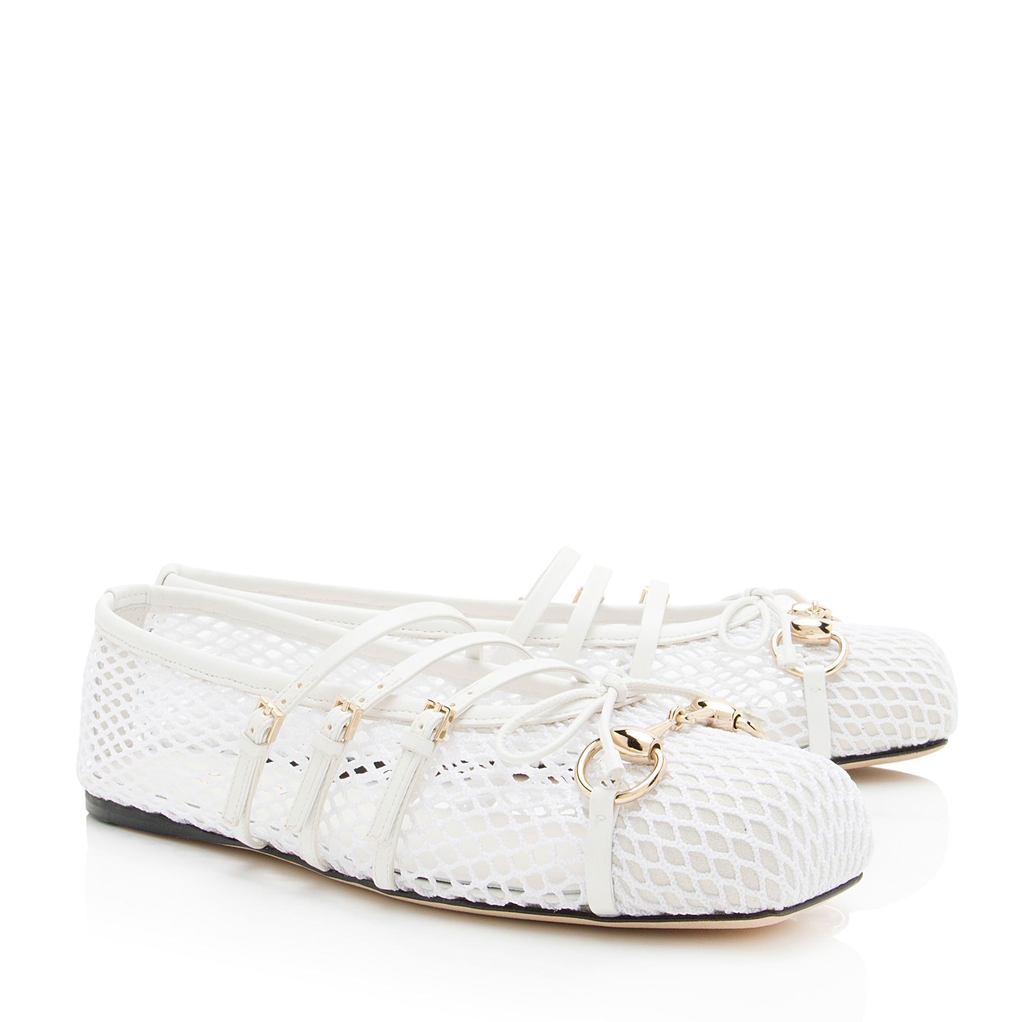 Gucci Mesh Horsebit Ballet Flats - Size 8 / 38