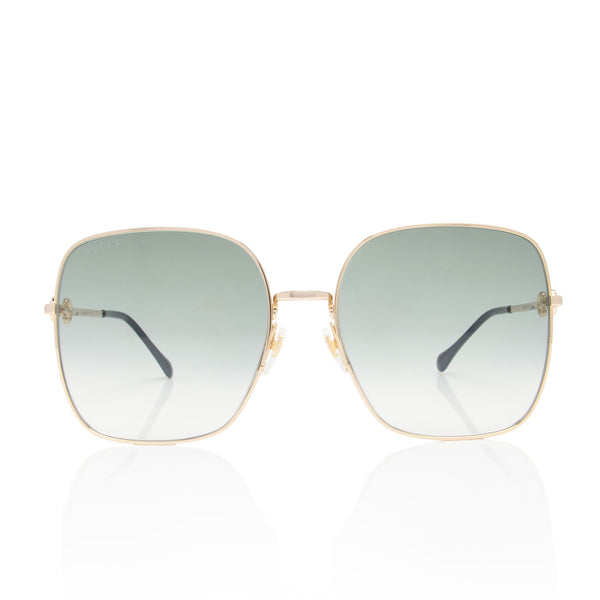 Gucci Horsebit Oversize Square Sunglasses (SHF-8FFvxU)