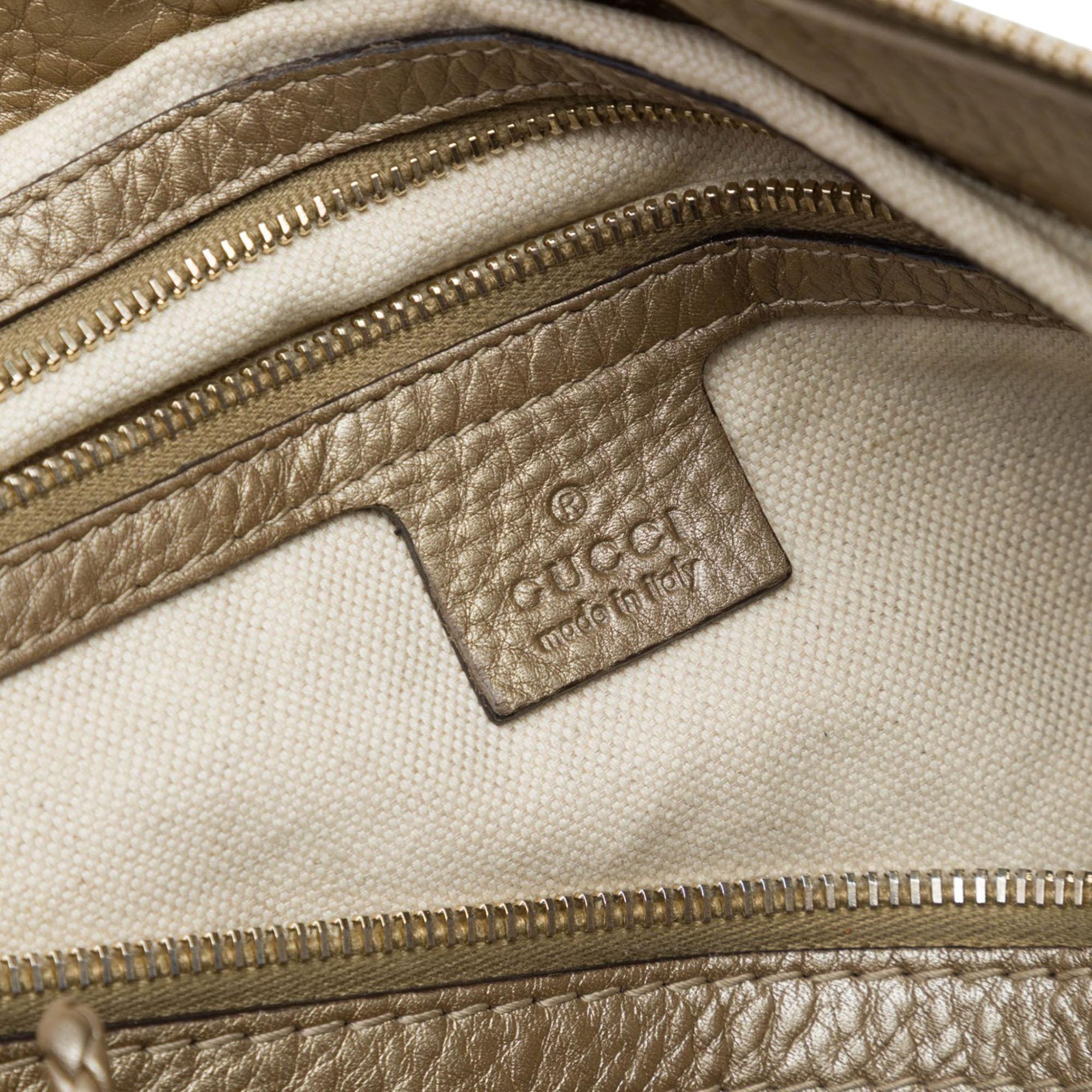 Gucci Metallic Calfskin Bella Convertible Tote
