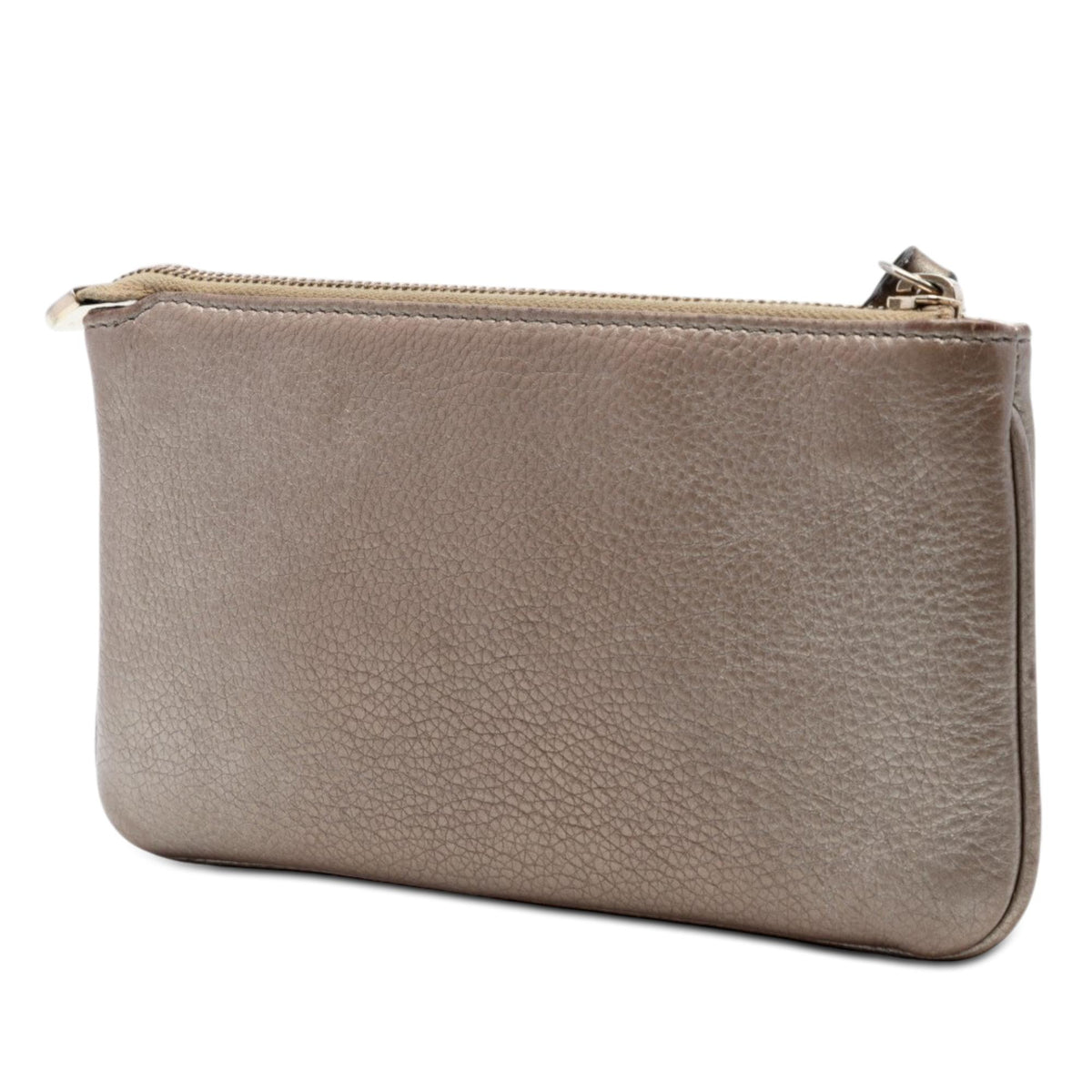 Gucci Metallic Calfskin Soho Wristlet Pouch