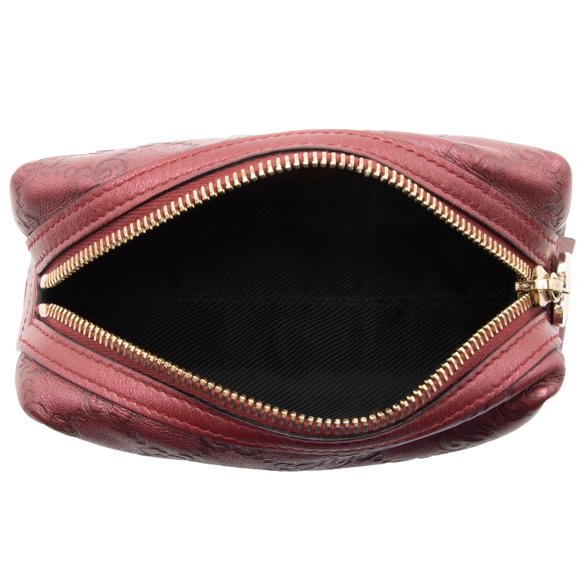 Gucci Metallic Guccissima Leather Cosmetic Case (SHF-GVRdPQ)