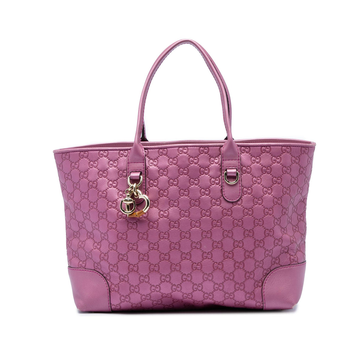 Gucci Metallic Guccissima Heart Bit Tote