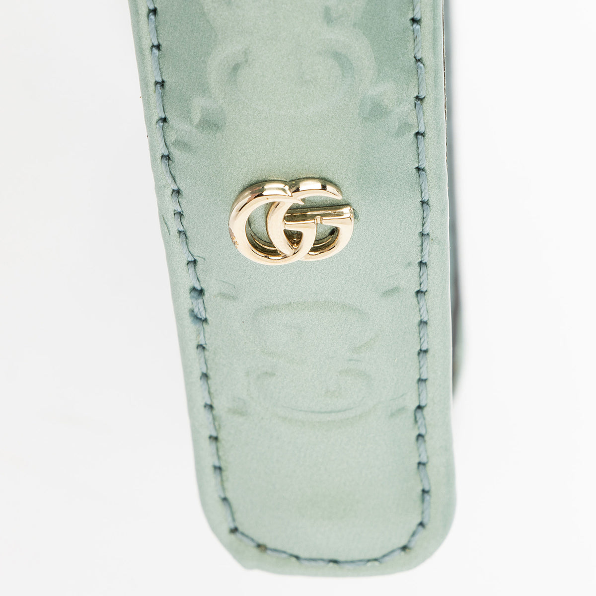 Gucci Metallic Guccissima Leather Headband