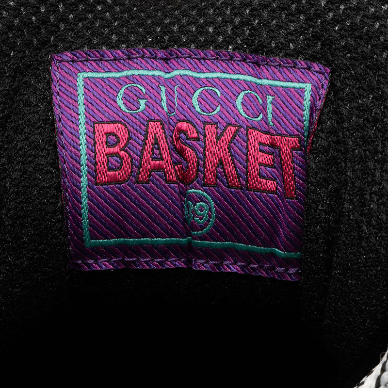 Gucci Metallic Leather Basket Sneakers - Size 9 / 39 (SHF-I0e3sE)