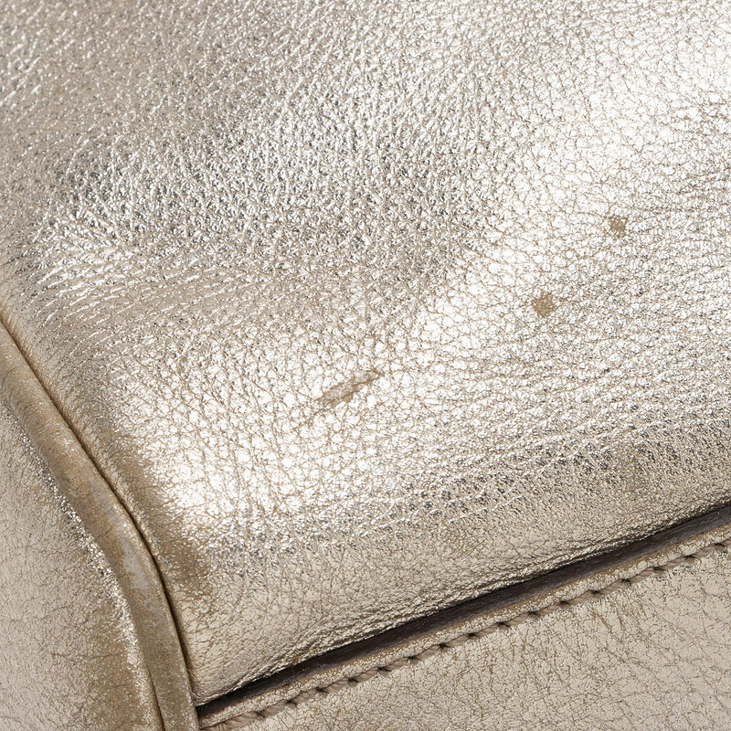 Gucci Metallic Leather Britt Medium Boston Bag (SHF-23530)