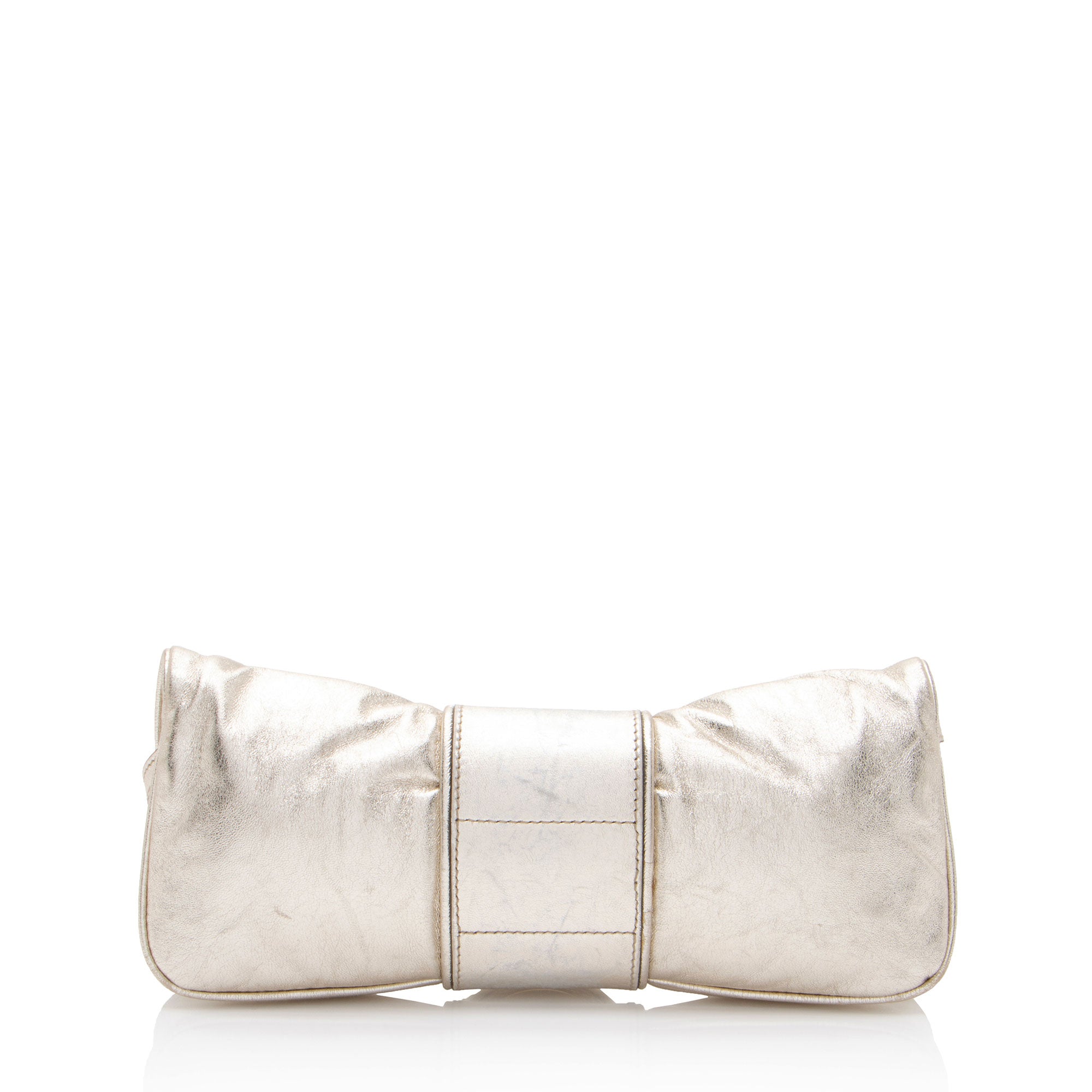 Gucci Metallic Leather Papillon Hysteria Clutch