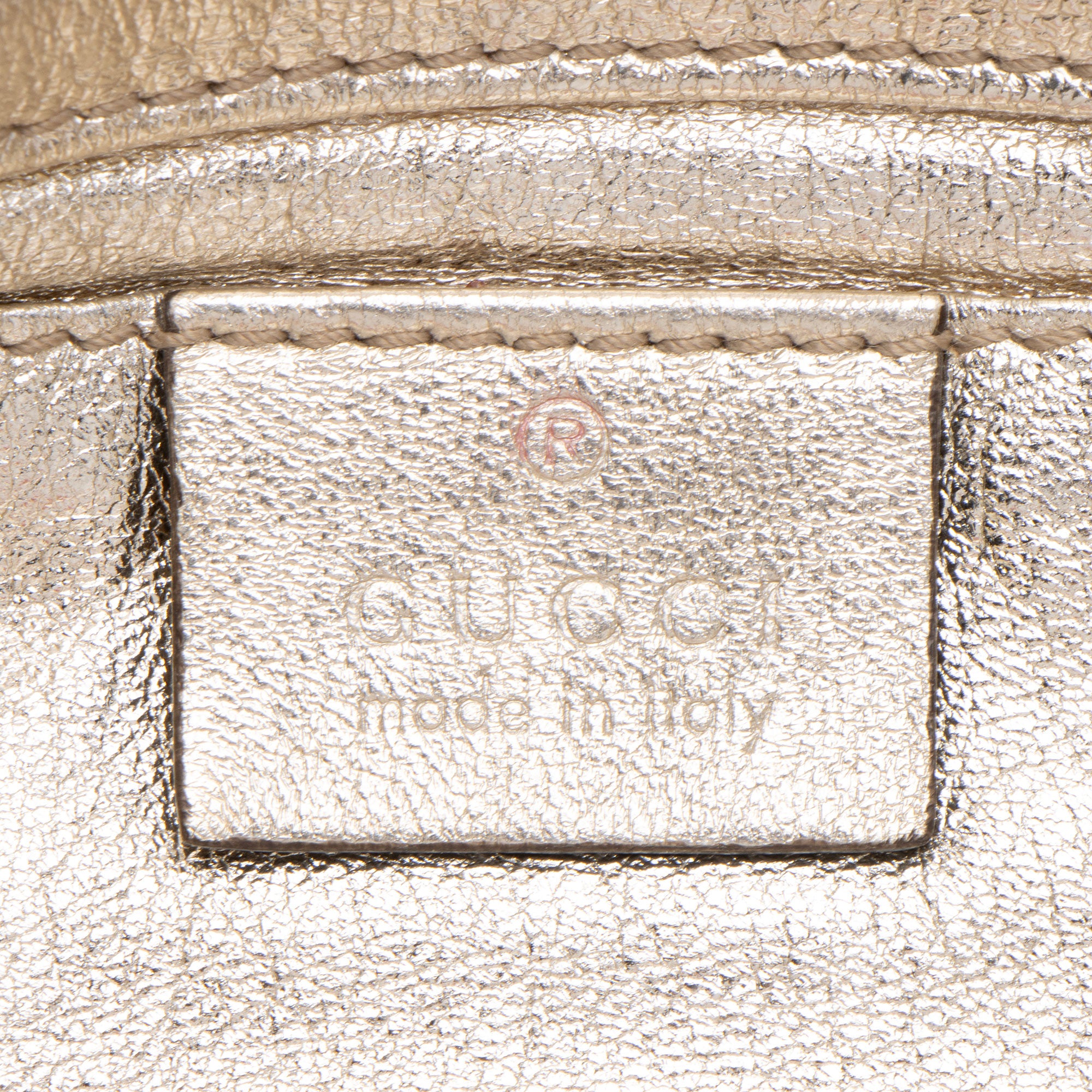 Gucci Metallic Leather Papillon Hysteria Clutch