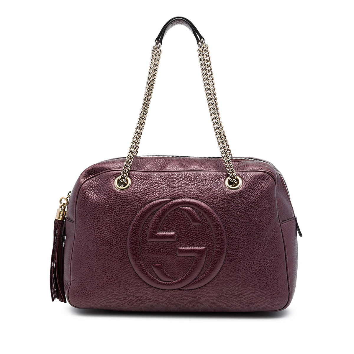 Gucci Metallic Leather Soho Chain Shoulder