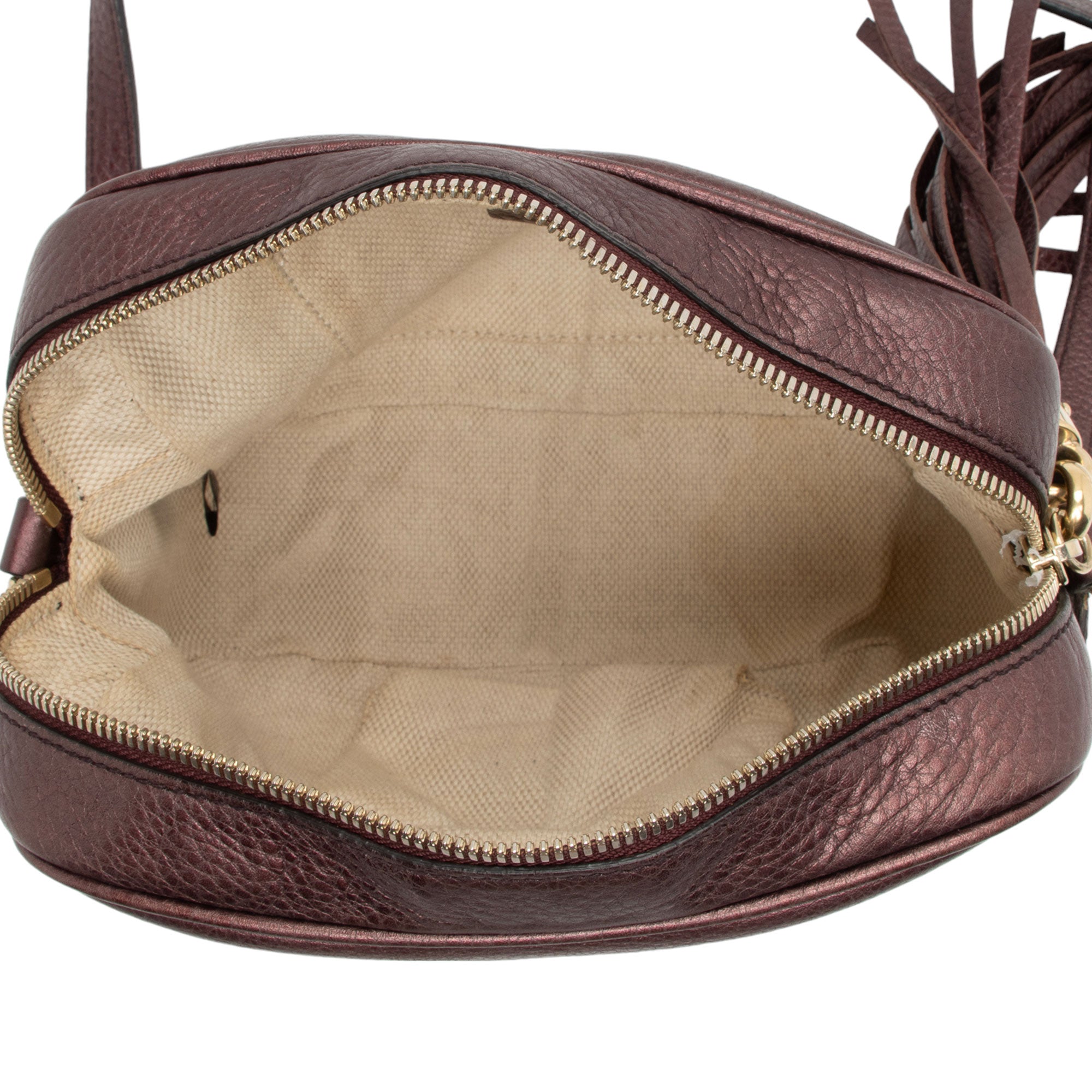 Gucci Metallic Leather Soho Disco Bag (SHF-ABYRP2)