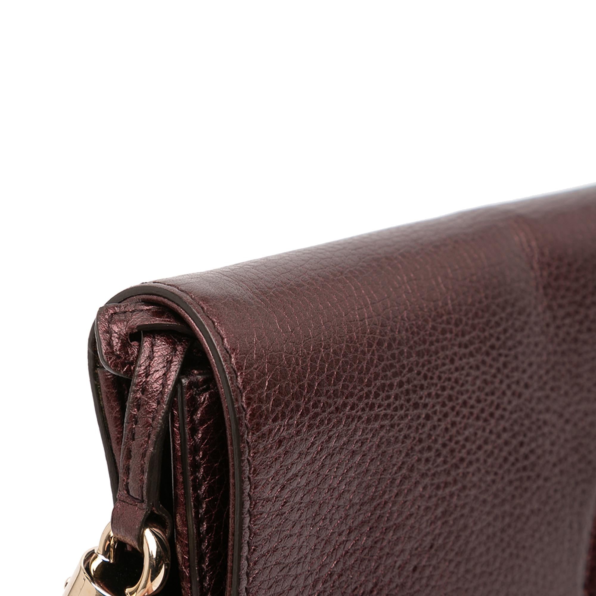 Gucci Metallic Leather Soho Disco Clutch