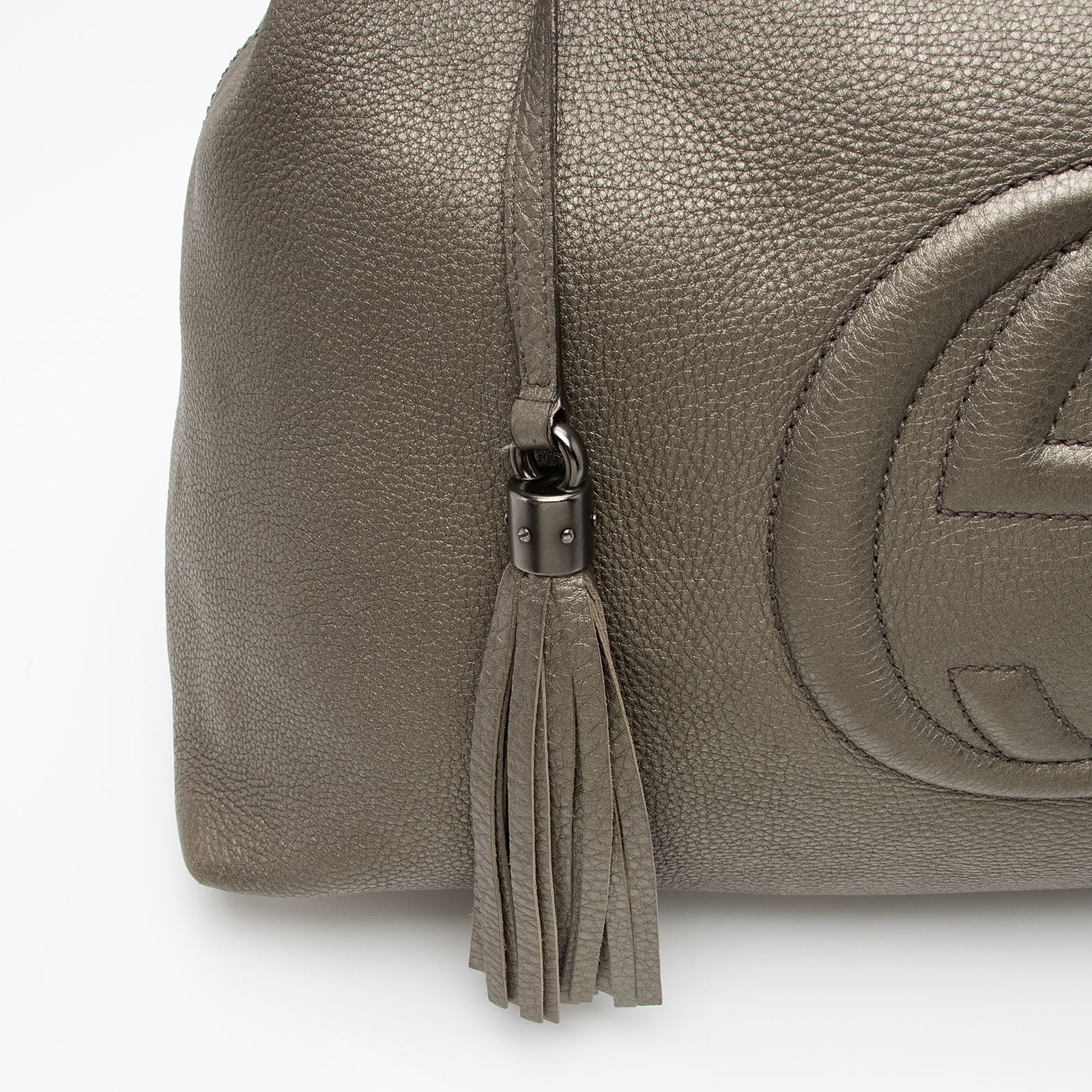 Gucci soho metallic leather shoulder bag on sale