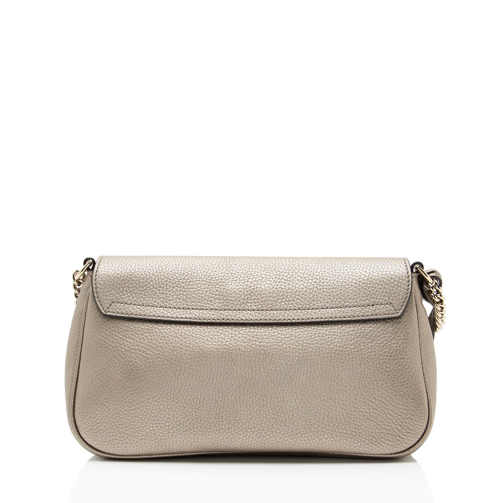 Gucci Metallic Leather Soho Medium Flap Bag