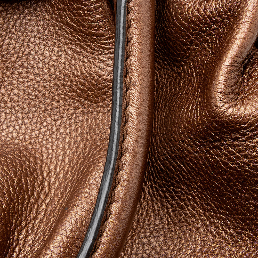 Gucci Metallic Leather Sukey Satchel (SHF-21788)
