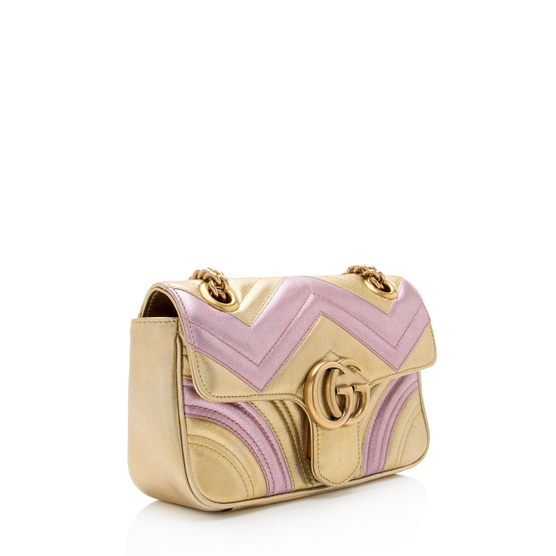 Dusty Pink Leather GG Marmont Matelassé Shoulder Bag | GUCCI® US
