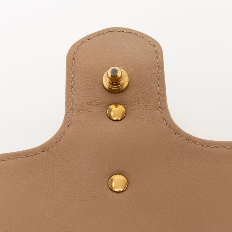 Gucci Metallic Matelasse Leather Pearl GG Marmont Mini Flap Shoulder Bag - FINAL SALE (SHF-ZNLBGf)