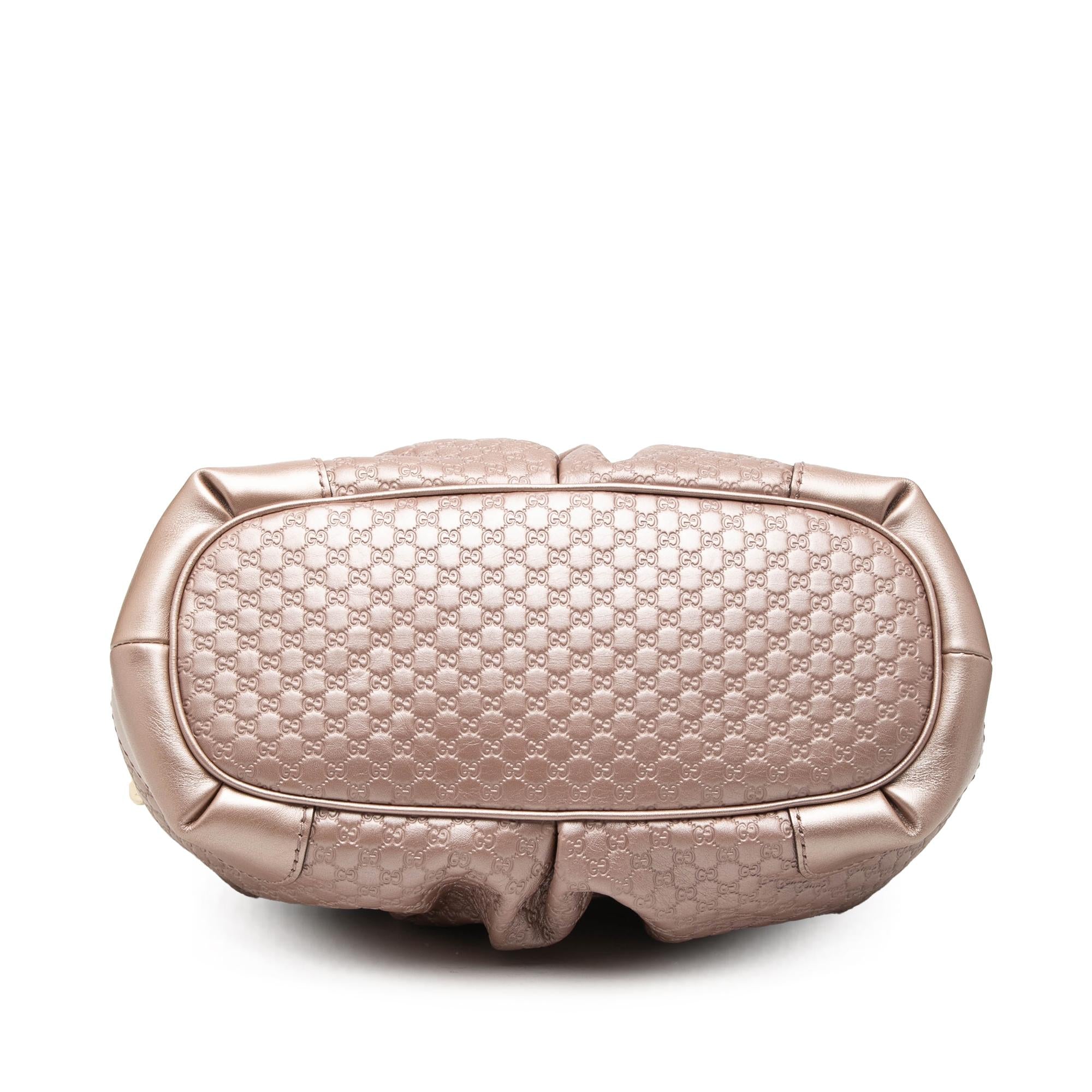 Gucci Metallic Microguccissima Sukey Satchel