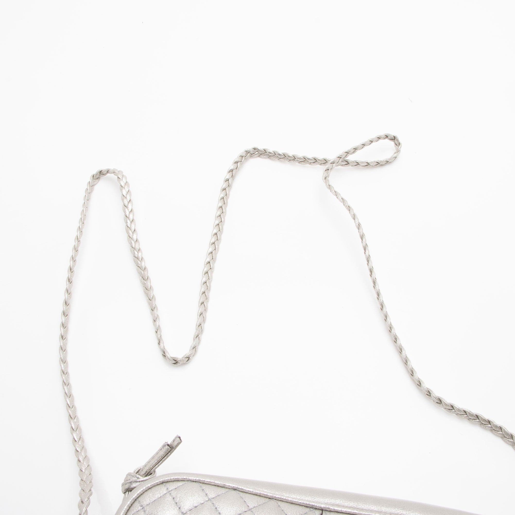 Gucci Metallic Quilted Leather Web Trapuntata Small Shoulder Bag