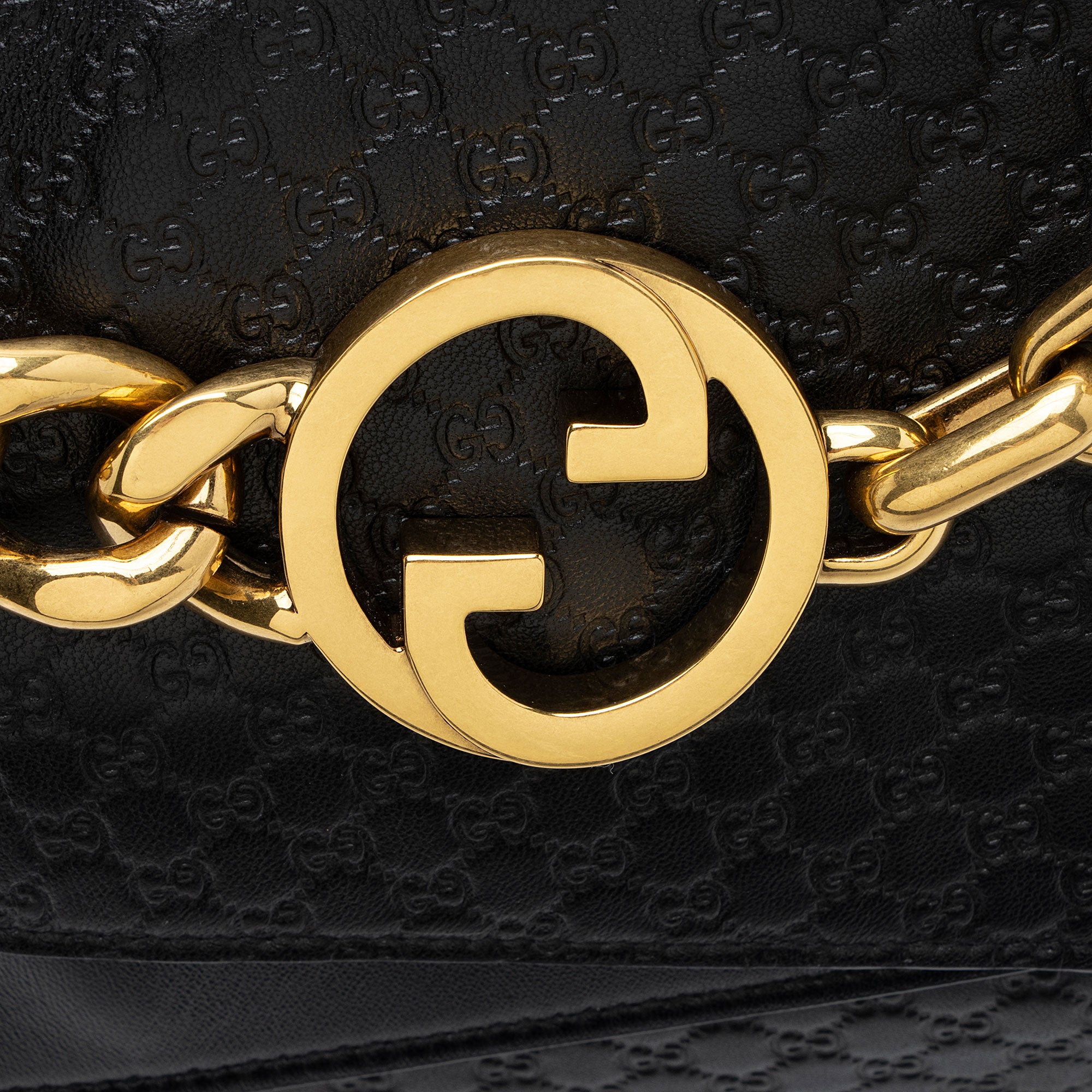 Gucci Microguccissima Leather Chain Large Shoulder Bag