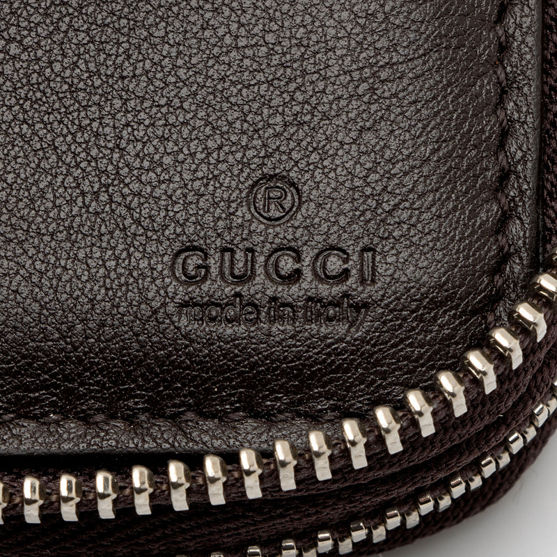 Gucci Microguccissima Leather Double Zip Around Large Organizer Wallet (SHF-EIQfg7)