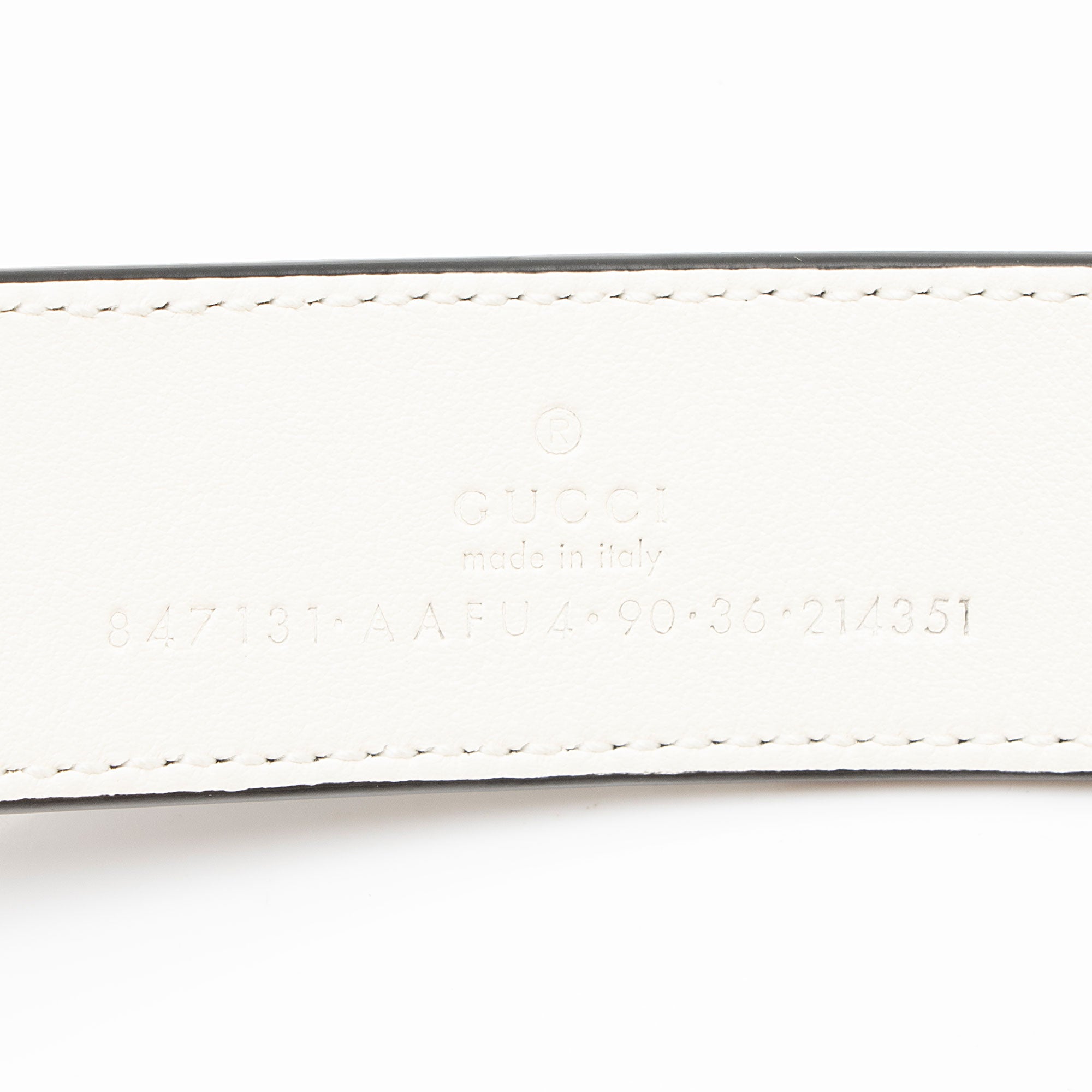 Gucci Microguccissima Leather GG Marmont Reversible Belt - Size 36 / 90
