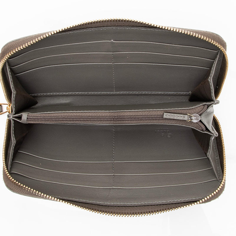 Gucci Microguccissima Leather Zip Around Wallet (SHF-23927)