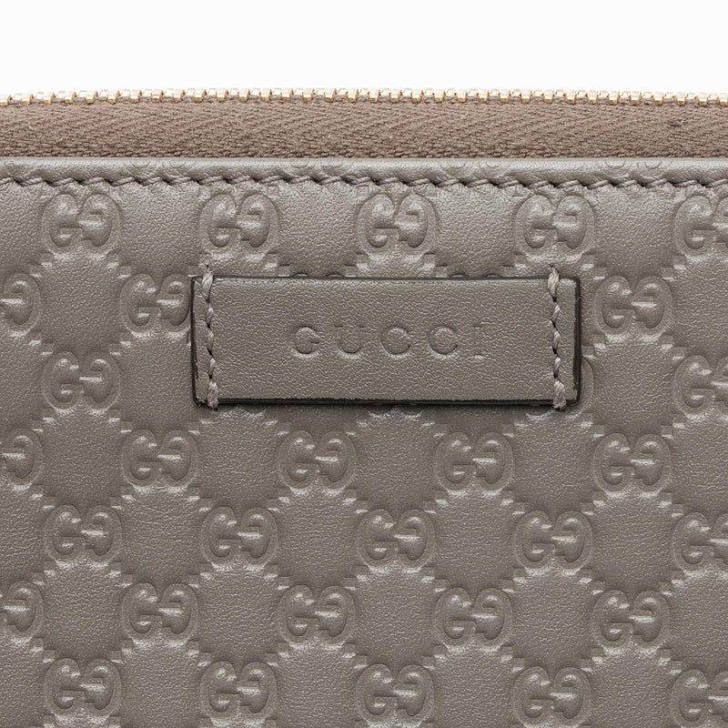 Gucci Microguccissima Leather Zip Around Wallet (SHF-23927)