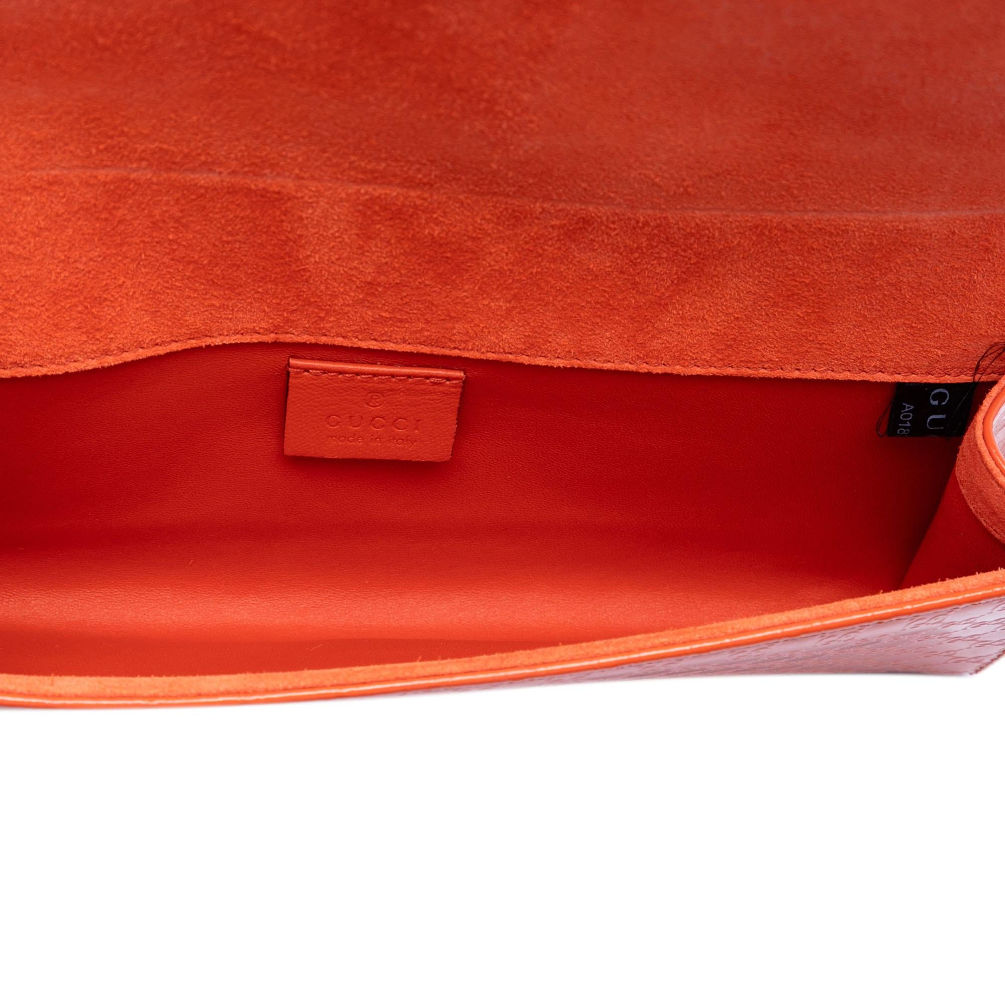 Gucci Microguccissima Patent Broadway Clutch