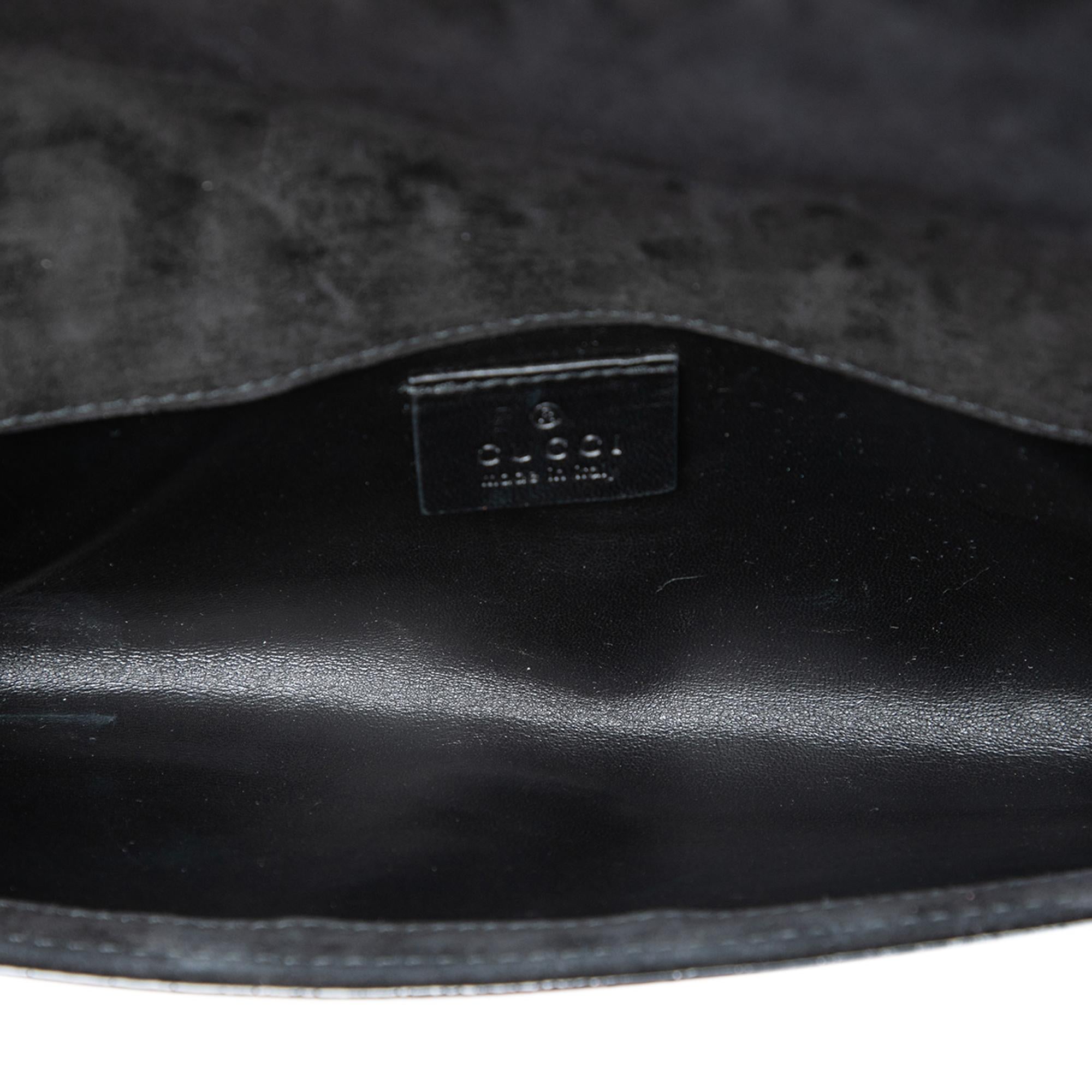 Gucci Microguccissima Patent Broadway Clutch