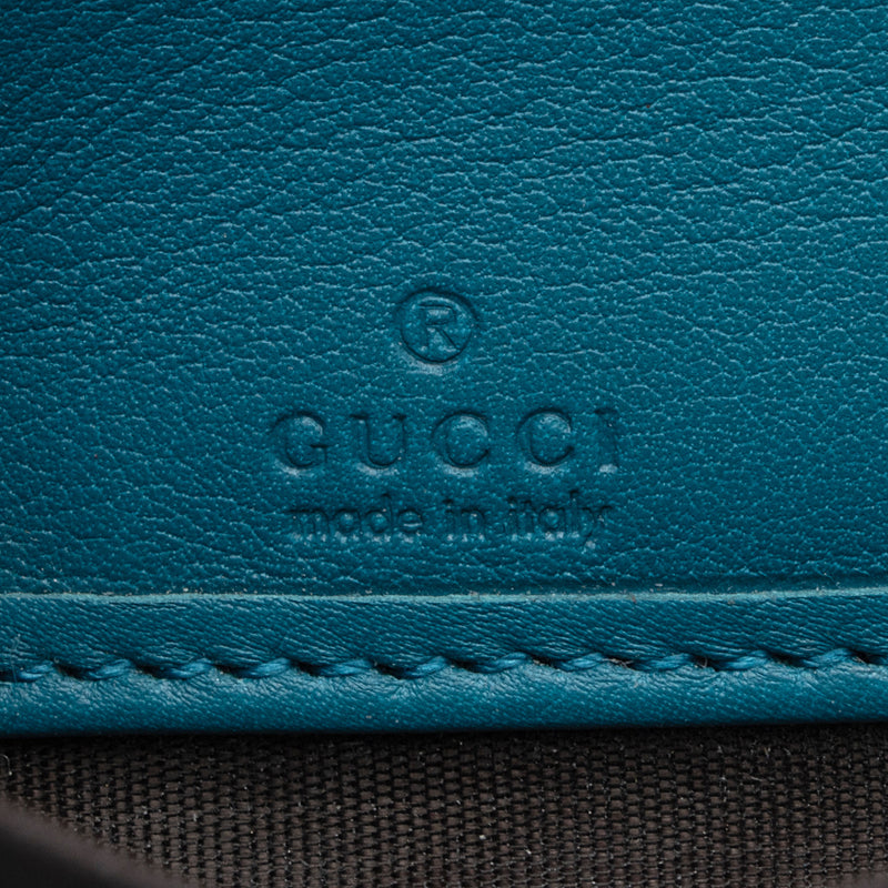 Gucci Patent Microguccissima Leather Nice Zip Around Wallet (SHF-as5XBr)