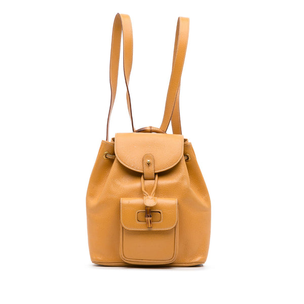 Gucci Mini Bamboo Leather Backpack (SHG-rseFEI)